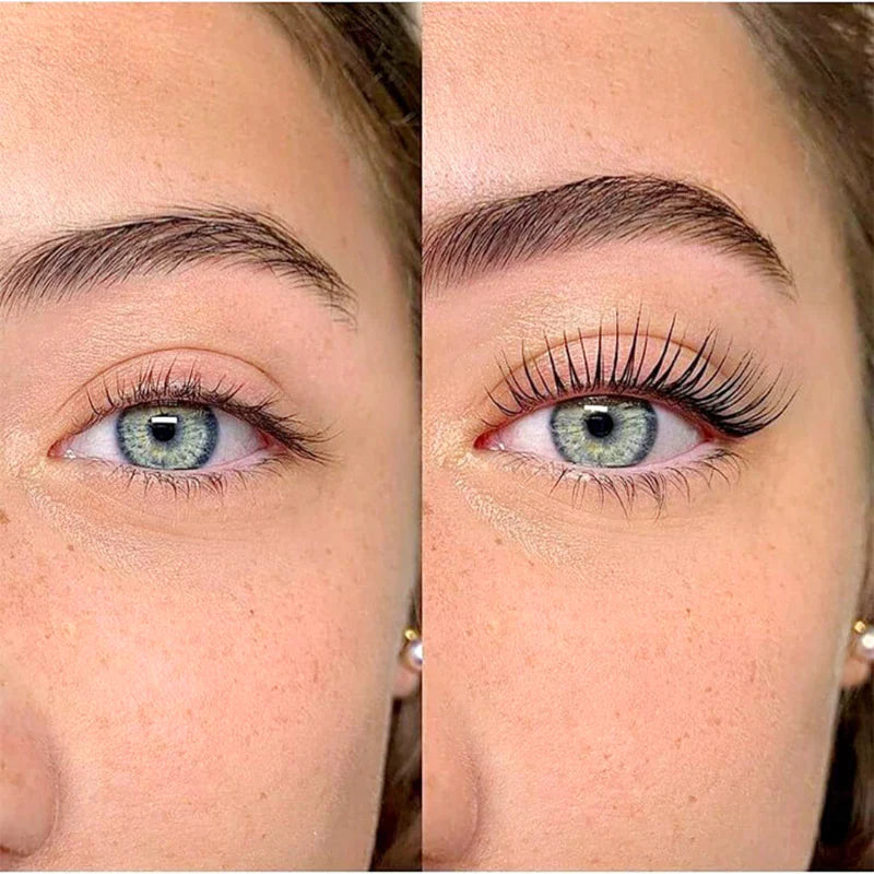 Lamination des cils avant et après