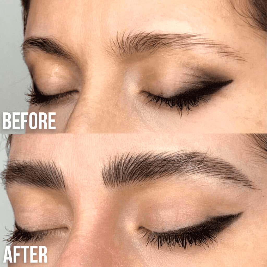 rehaussement et teinture des sourcils