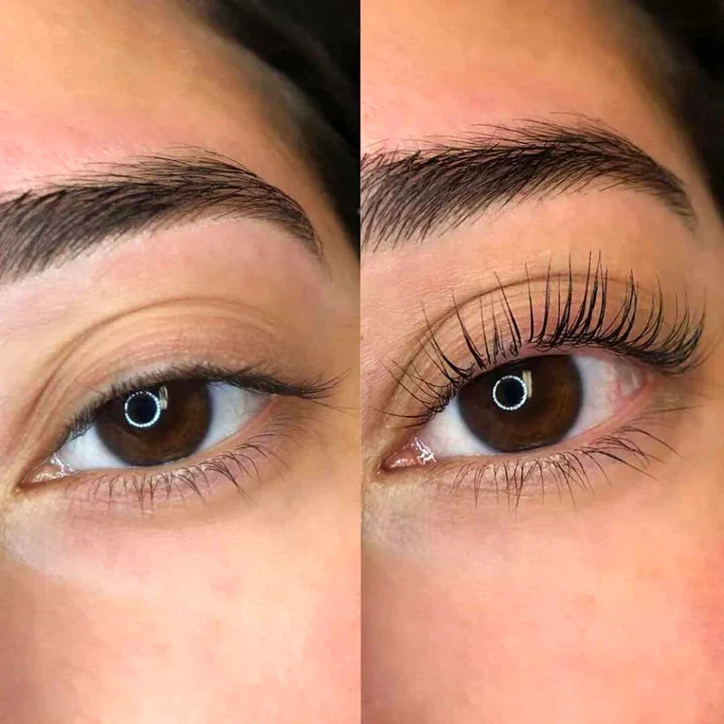 rehaussement de cils avant et après