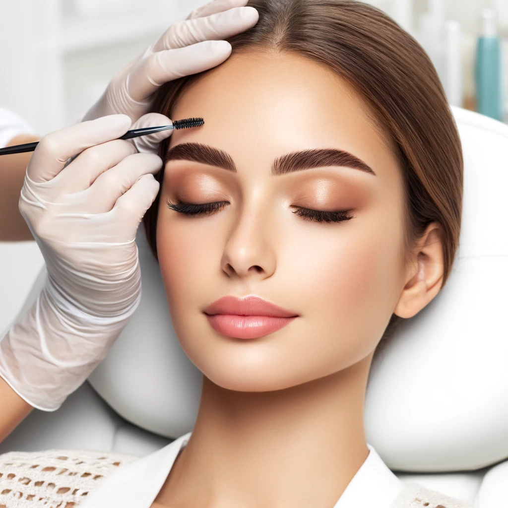 Lamination des sourcils avant et après