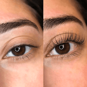 rehaussement et teinture de cils avant et après