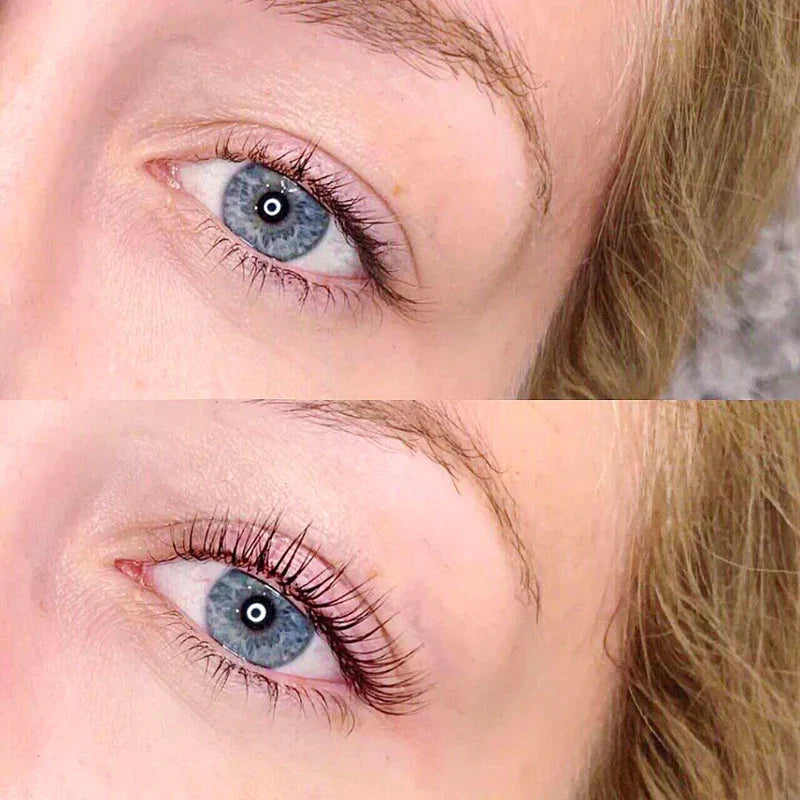 rehaussement de cils avant/après