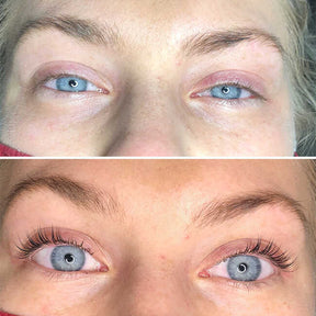 luxe teinture pour sourcils et cils avant et après