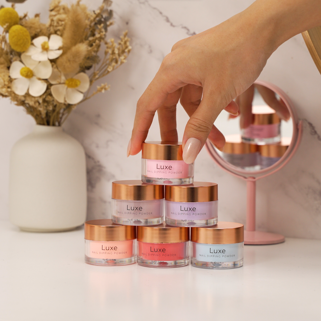 Options de couleur de poudre à tremper pour ongles de luxe